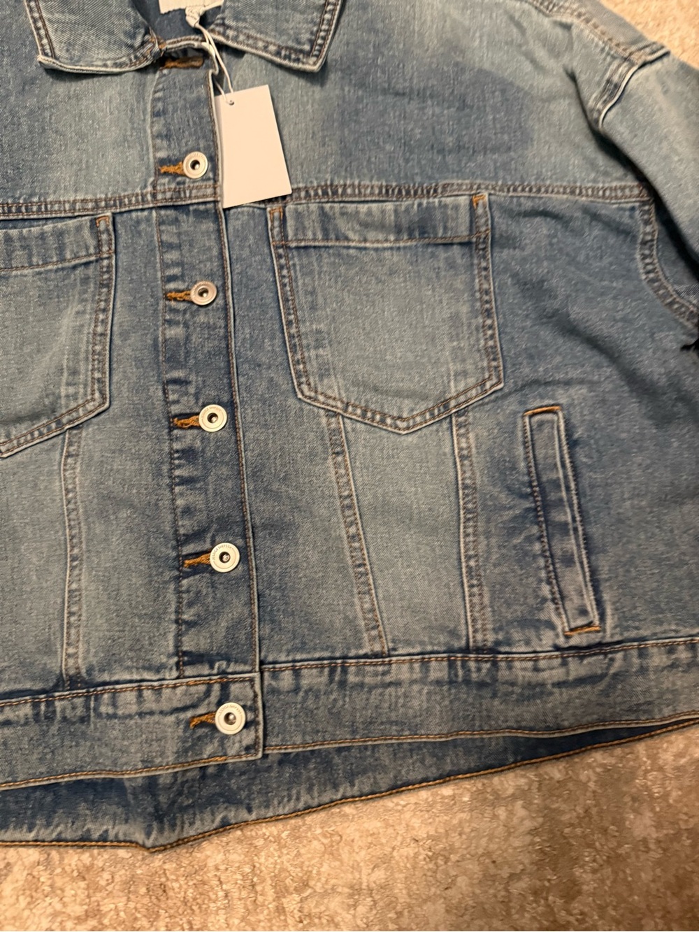 Jessica Simpson Light Blue Denim Jean Jacket size XL-NWT - Picture 3 of 5